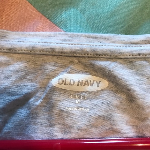 gray old navy shirt. slim fit. size M - Picture 3 of 3